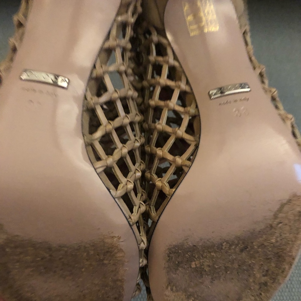 Gucci peep toe suede heeled booties - Picture 6 of 8